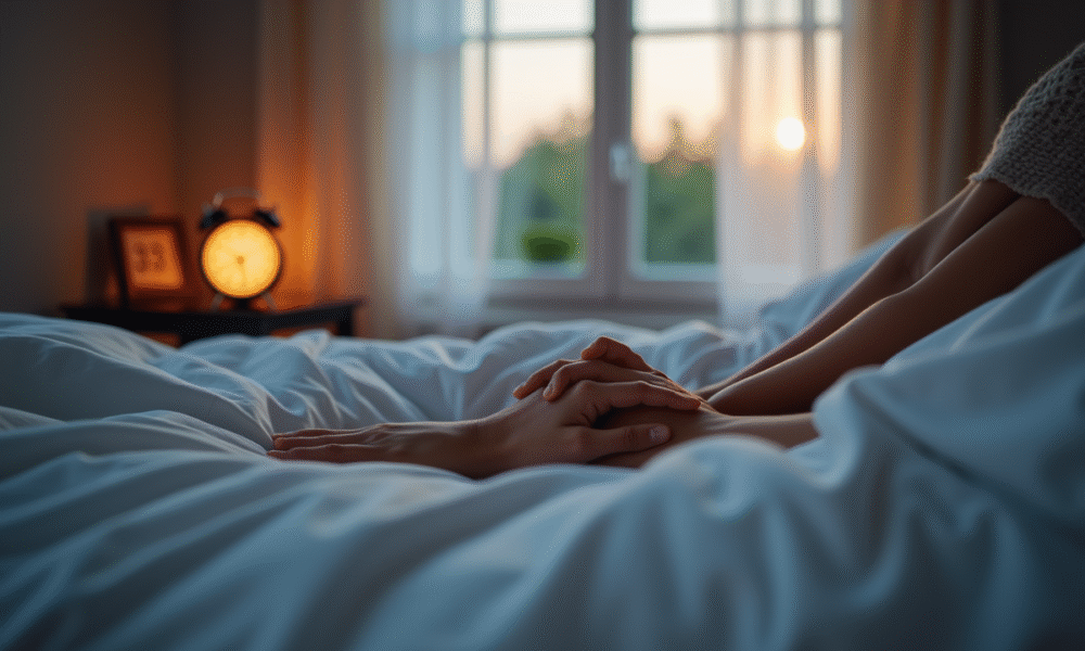 Chambre chaleureuse à 3h33 du matin avec lumière douce