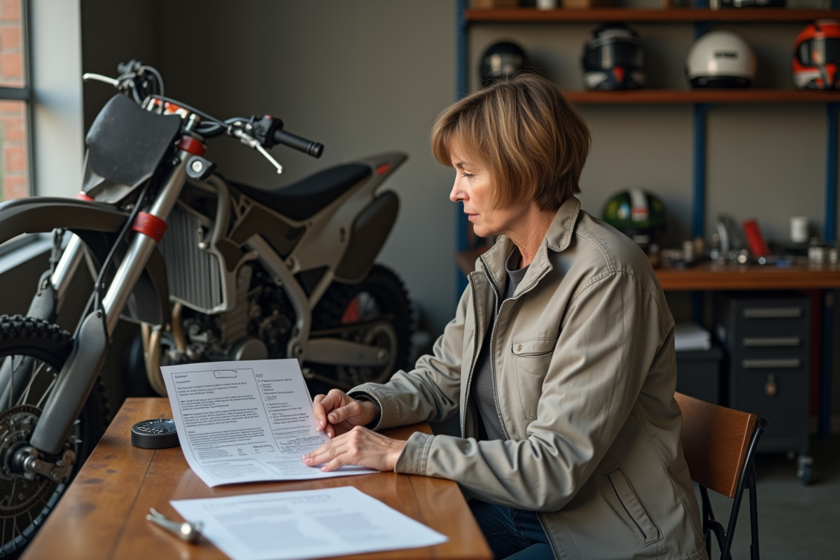 Femme vérifiant une checklist près d