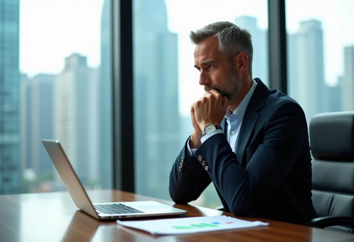 Homme d'affaires confiant dans un bureau moderne