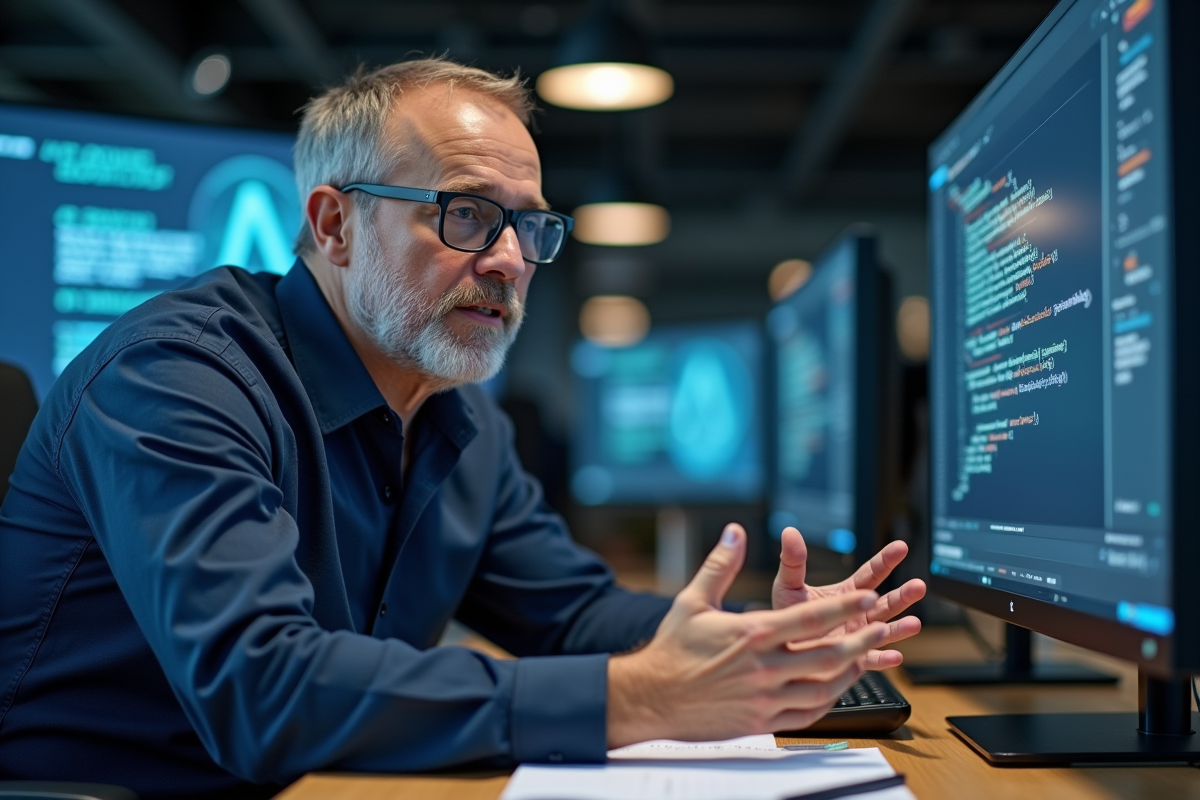 Homme d affaires en réunion dans un bureau moderne